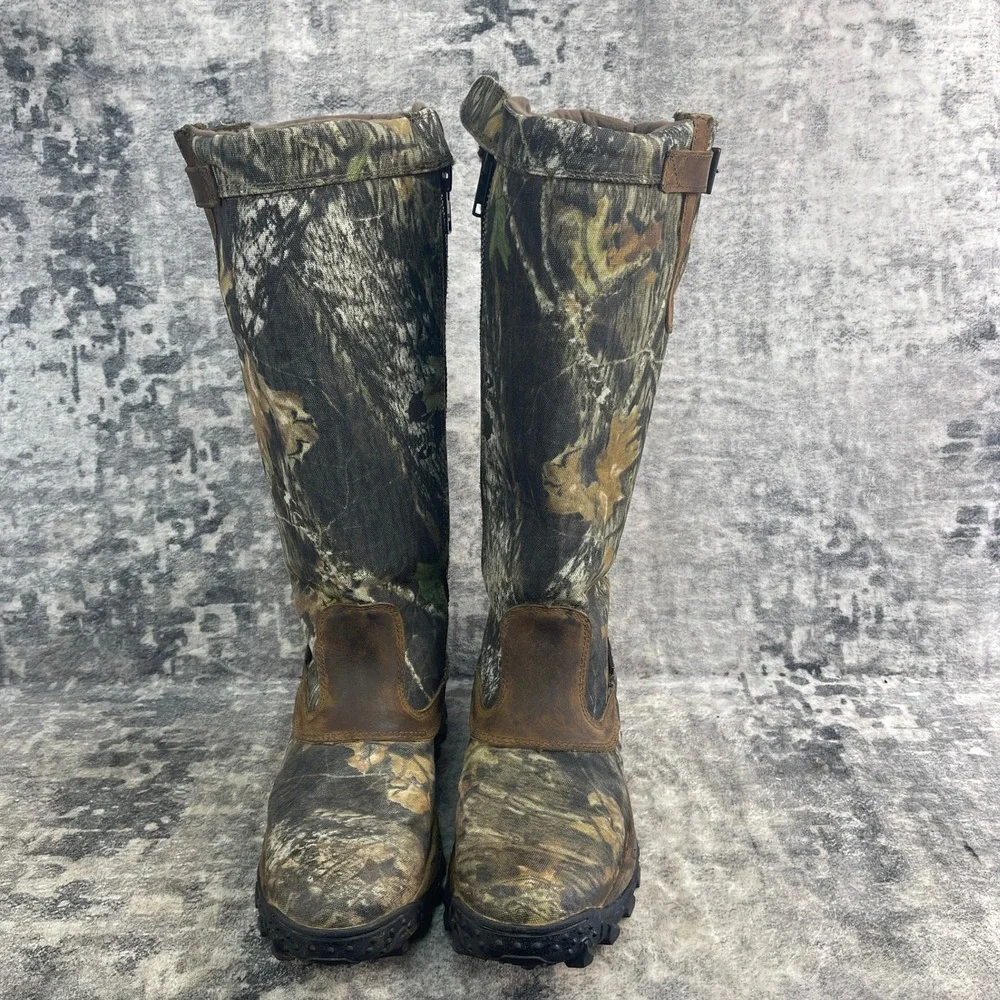 Rocky Mens 9 M Mossy Oak Breakup Country Camo Waterproof Snake Boots